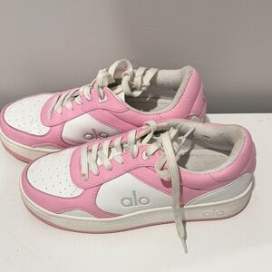 ALO Yoga Pink and White Athletic Shoes